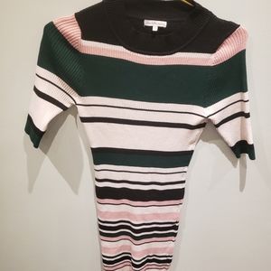 Striped Knit Midi Dress